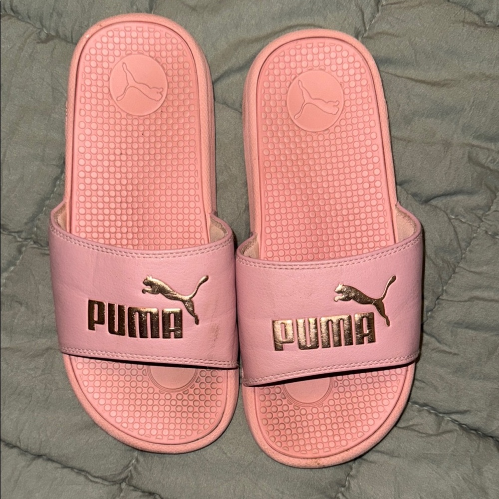 Puma Pink Slide Sandals Womens 5